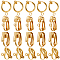Beebeecraft 1 Box 24Pcs Earring Clips 18K Gold Plated Clip-on Earrings Non-Pierced Earring Findings with Loop for DIY Earring Jewellery Making