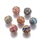 Handmade Indonesia Beads, with Alloy Findings and Iron Chain, Round, Mixed Color, 20x19.5mm, Hole: 2mm