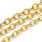 Aluminum Cable Chains, Unwelded, Oval, Gold, 9x6.5x1.4mm, about 100m/bag