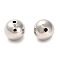 Brass Beads, Cadmium Free & Nickel Free & Lead Free, Round, Platinum, 10x9.5mm, Hole: 1.8mm