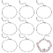 15Pcs Handmade 304 Stainless Steel Bracelet Making, with Oval Charms Extender & Lobster Claw Clasps, Tube, Stainless Steel Color, 6-1/4 inch(16cm), Hole: 3mm