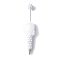 Alloy Beadable Pen, Ball-Point Pen, with Polymer Clay Rhinestone & Plush Pompom & ABS Imitation Pearl, for DIY Personalized Pen with Jewelry Beads, Platinum, White, 155x26mm