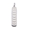 Non-Tarnish 304 Stainless Steel Pendants, Manual Polishing, with Jump Ring, Textured, Moon Phase, Stainless Steel Color, 27x6.5x1mm, Jump Ring: 5x1mm, 3.5mm inner diameter