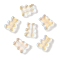 Transparent Spray Paint Glass Beads, Bear, Clear, 10x8x4mm, Hole: 1mm