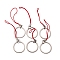 Mobile Straps, with Nylon String and Iron Findings, Red, 50mm