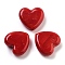 Heart Handmade Lampwork Beads, Crimson, 19.5x20.5x6.5mm, Hole: 1.8mm