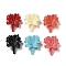 Synthetic Coral Beads, Dyed, Flower, Mixed Color, 32x23.5x9.5mm, Hole: 1.2mm