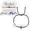 Adjustable Handmade Evil Eye Lampwork Bead Braided Bracelets, Black