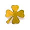 Clover Enamel Pins, Zinc Alloy Brooches for Backpack Clothes, Goldenrod, 24.5x24.5mm