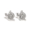 Tibetan Style Zinc Alloy Pendants, Lead Free & Cadmium Free, Snail Charms, Antique Silver, 15.7x16x3mm, Hole: 1.5mm, about 312pcs/500g