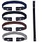 4Pcs 4 Style Unisex Adjustable No Buckle Imitation Leather Elastic Waist Belt, with Iron Button, for Jeans Pants Skirts, Mixed Color, 580x24.5x2mm, 1pc/style