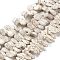 Synthetic Howlite Beads Strands, Teardrop, 24.5~29.5x10~17.5x5~8.5mm, Hole: 1.2~1.4mm, about 179pcs/500g