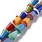 Handmade Lampwork Beads, Bumpy, Reflective Cone, Mixed Color, 15~17x12~14mm, Hole: 1.4~1.8mm, about 20pcs/strand, 12.60 inch(32cm)