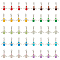 Angel Glass Bead & Alloy Pendant Locking Stitch Markers, Crochet Lobster Clasp Charms, Mixed Color, 4cm, 40pcs/set