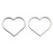 Non-Tarnish 304 Stainless Steel Linking Rings, Heart, Stainless Steel Color, 18x20x1mm