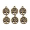 Tibetan Style Alloy Pendants, Cadmium Free & Nickel Free & Lead Free, Flat Round with Tree of Life, Antique Bronze, 13.5x10x1.5mm, Hole: 1.2mm, about 925pcs/500g