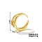 Chic Geometric Brass Ring, Fashionable and Versatile for Women, Golden, 7x10mm,US Size 6(16.5mm)