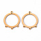 201 Stainless Steel Chandelier Components Links, Round Ring, Laser Cut, Golden, 24.5x20.5x1mm, Hole: 1.2mm and 1mm