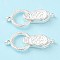 Brass Magnetic Fold Over Clasps, Magnetic Clasps, Cadmium Free & Nickel Free & Lead Free, Silver, 29.5mm
