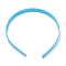 Hair Accessories Plain Plastic Hair Band Findings, with Teeth, Deep Sky Blue, 114~120x12~12.5mm