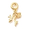 Brass Coral Shape & Shell Shape & Mermaid Tail European Dangle Charms, Large Hole Pendants, Cadmium Free & Nickel Free & Lead Free, Real 18K Gold Plated, 29.5mm, Hole: 5mm