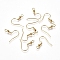 304 Stainless Steel Earring Hooks, with Horizontal Loop, Golden, 20x3mm, Hole: 2mm, 21 Gauge, Pin: 0.7mm