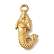Ion Plating(IP) 304 Stainless Steel Pendants, Mermaid Charm, Golden, 22.5x11.6x2.8mm, Hole: 2mm