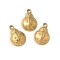 304 Stainless Steel Charms, Ladybug, Ion Plating(IP), Golden, 12.5x9x2.5mm, Hole: 1.2mm