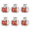 6Pcs Brass Micro Pave Cubic Zirconia Pendants, Pomegranate, Real Platinum Plated, 10.5x10x6mm, Hole: 1.6mm