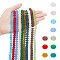10 Strands 10 Colors Frosted Transparent Glass Beads Strands, Faceted, Rondelle, Mixed Color, 10x8mm, about 65~66Pcs/strand, 1 Strand/color