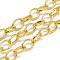 Aluminum Cable Chains, Unwelded, Rhombus, Gold, 14x10x2mm