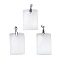 Natural Selenite Big Pendants, with Platinum Tone Rack Plating Brass Snap on Bails, Rectangle, 55x27.5x10mm, Hole: 4x6mm