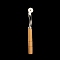 Steel Tracing Wheel, with Wood Handle, Serrated Perforator Embossing Rotary Tool, BurlyWood, 143x20mm