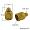 Tibetan Style Cord Ends, Cadmium Free & Lead Free, Column, Antique Golden, 12x7x7mm, Hole: 1mm, Inner Diameter: 6mm