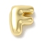 Brass Pendants, Long-Lasting Plated, Real 18K Gold Plated, Letter F, 10x7.5x3.5mm, Hole:1.4mm