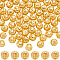 120Pcs Brass Filigree Beads, Filigree Ball, Round, Nickel Free, Golden, 8mm, Hole: 0.5mm