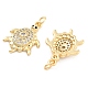 Подвески из латуни с прозрачным фианитом KK-U009-12A-G-2