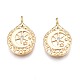Латунные микропаве прозрачные подвески с фианитом KK-N232-246-1