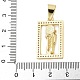 Латунные микро проложить кубического циркония подвески KK-P293-26A-G-3