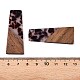 Подвески из непрозрачной смолы и ореха RESI-T058-04B-4