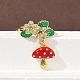 Латунные микро проложить манжеты кольца кубического циркония RJEW-A069-04G-3
