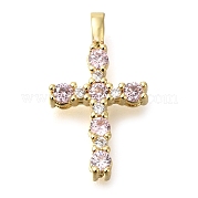 Подвески из латуни с прозрачным фианитом KK-M101-01G-04