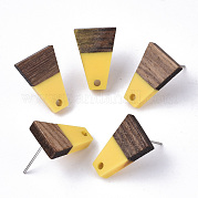 Серьги-гвоздики из смолы и ореха MAK-N032-001A-B02