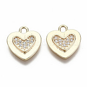 Латунные микропаве прозрачные кубические циркониевые подвески KK-S356-223G-NF