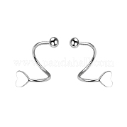 S925 серебряные серьги-каффы в форме буквы S AV9909-3
