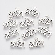 Подвески из сплава в тибетском стиле TIBE-T010-36AS-RS