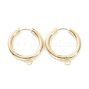 201 фурнитура для сережек-колец Huggie Hoop из нержавеющей стали STAS-P283-01J-G