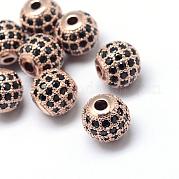 Стойки обшивки латунь кубического циркония бусы ZIRC-S001-10mm-B01