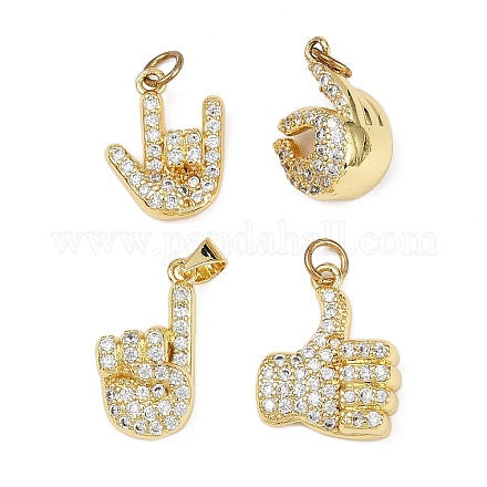 Латунные микро проложить кубического циркония подвески KK-S526-14G-1
