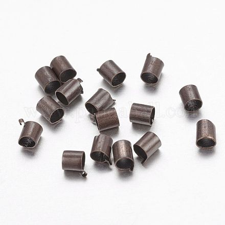 Зажимные бусины из латуни KK-L021-R-NF-1